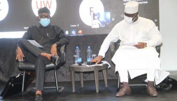 Hon. Ministers of the Federal Republic, Minister of Industry, Trade and Inv, Niyi Adebayo (Left) and Minister of State, FBNP, Prince Clem Agba (Right) at the NGCARES Retreat held at Eko Hotel, Lagos